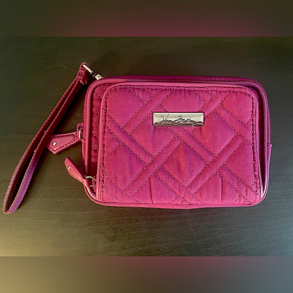 Vera Bradley magenta wristlet